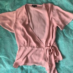 Pink silk blouse